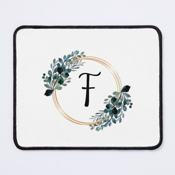 Item preview, Monogram Letter F | Laurels with Gold Borders designed and sold by JustSeasons.