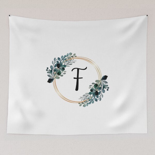 Item preview, Monogram Letter F | Laurels with Gold Borders designed and sold by JustSeasons.