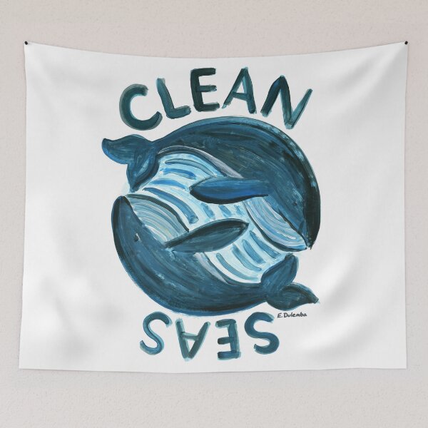 Item preview, Clean Seas for Whales designed and sold by Elizabeth Dulemba.