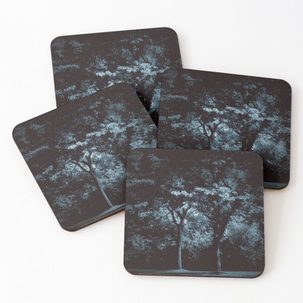 Item preview, dazecore aesthetic trail landscape photography grunge vintage blue bunch of trees darker closer designed and sold by sielexis.
