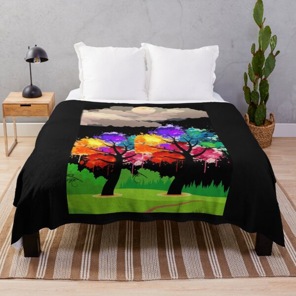 Item preview, The Color Of Autumn Shady Trees At Night Artwork designed and sold by DelightfulBliss.