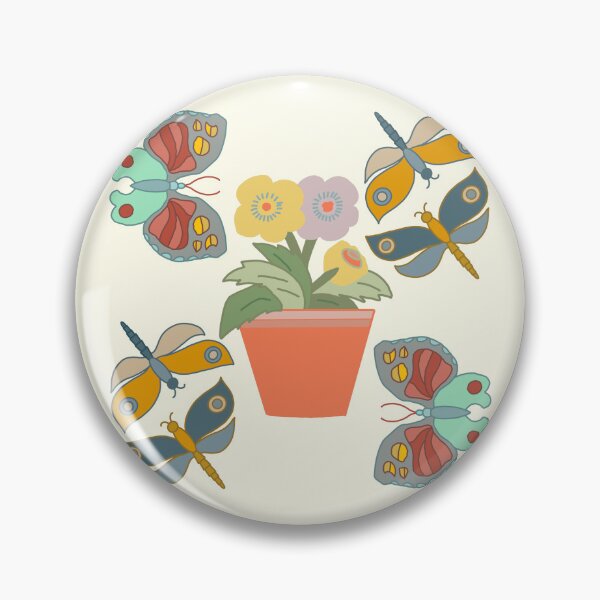 Item preview, Flower Pot, Butterflies, and Dragonflies designed and sold by IdinDesignShop.
