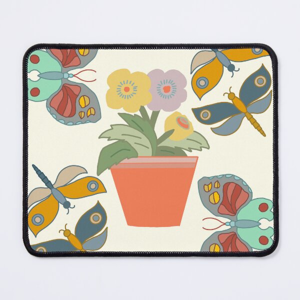 Item preview, Flower Pot, Butterflies, and Dragonflies designed and sold by IdinDesignShop.