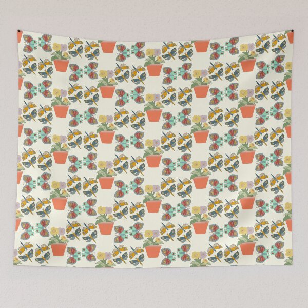 Item preview, Flower Pot, Butterflies, and Dragonflies designed and sold by IdinDesignShop.