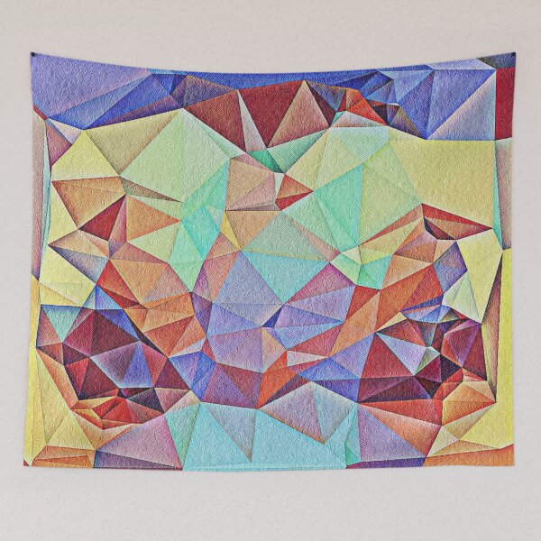 Item preview, Triangular shape art with floral texture designed and sold by Saknarong Mahima.