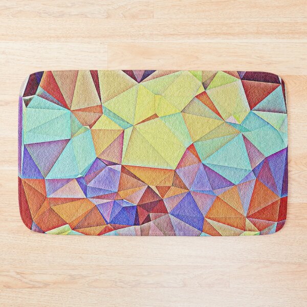 Item preview, Triangular shape art with floral texture designed and sold by Saknarong Mahima.
