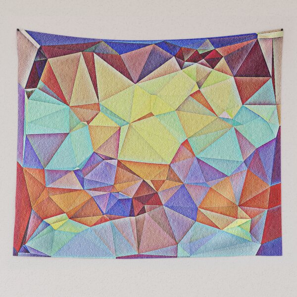 Item preview, Triangular shape art with floral texture designed and sold by Saknarong Mahima.