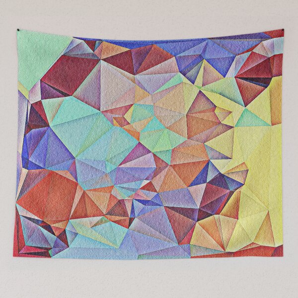 Item preview, Triangular shape art with floral texture designed and sold by Saknarong Mahima.