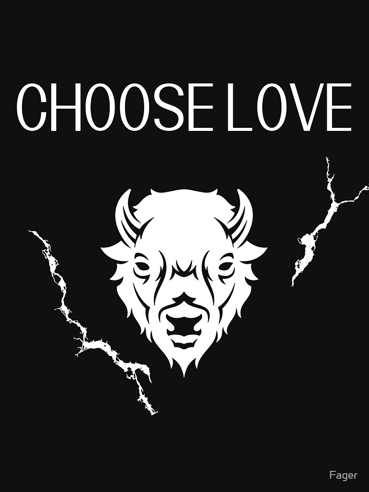 Choose love Buffalo Bills logo t shirt and logo Sticker for Sale by Fager