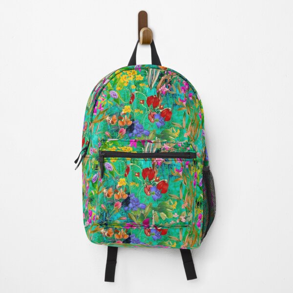 Item preview, Floral blooms and flowers exotic garden, roses and flowers, botanical pattern, flowers illustration, plants pattern, green aqua floral designed and sold by ZeinabTaha.