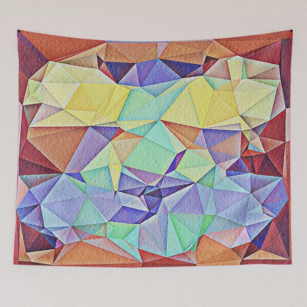 Item preview, Triangular shape art with floral texture designed and sold by Saknarong Mahima.
