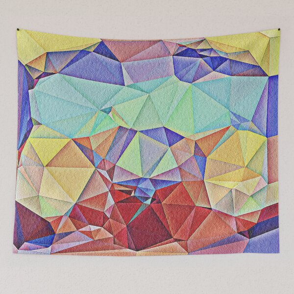 Item preview, Triangular shape art with floral texture designed and sold by Saknarong Mahima.