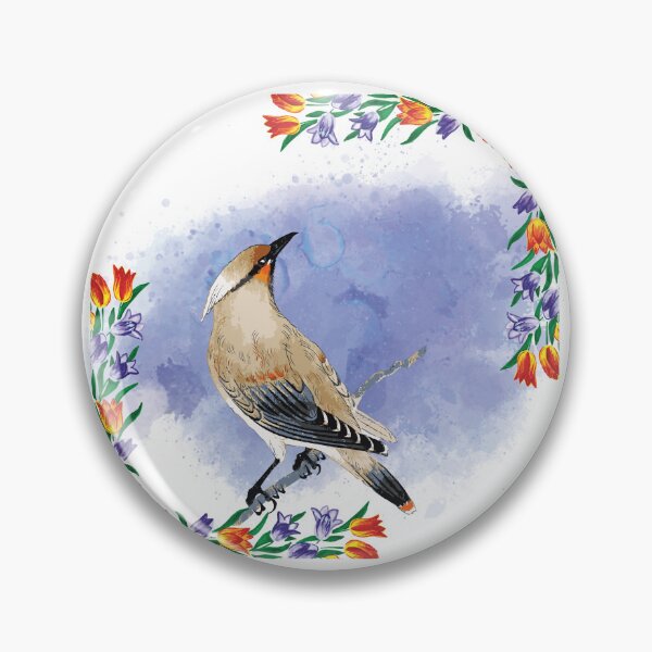 Item preview, Waxwing Bird Art designed and sold by Blok45.