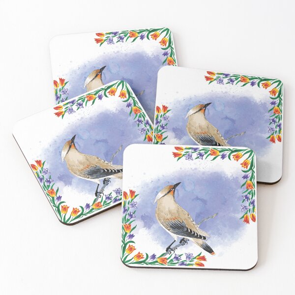 Item preview, Waxwing Bird Art designed and sold by Blok45.
