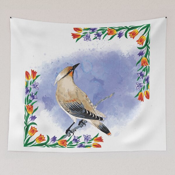 Item preview, Waxwing Bird Art designed and sold by Blok45.