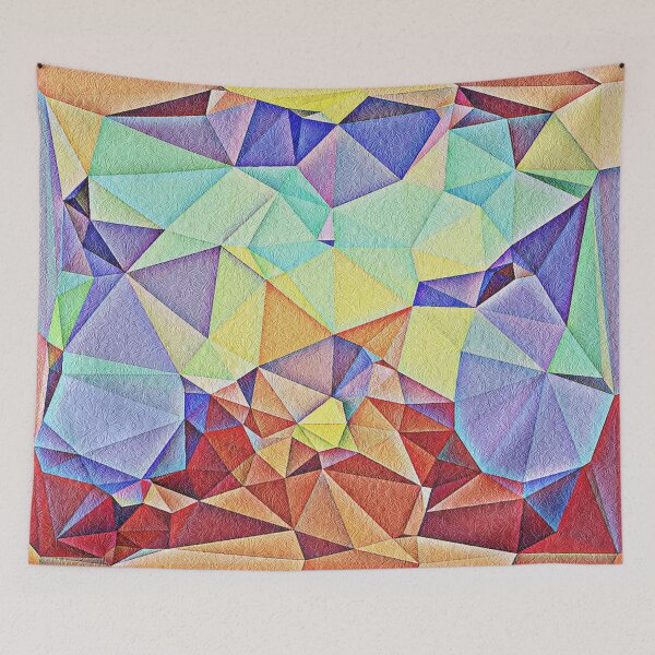Item preview, Triangular shape art with floral texture designed and sold by Saknarong Mahima.