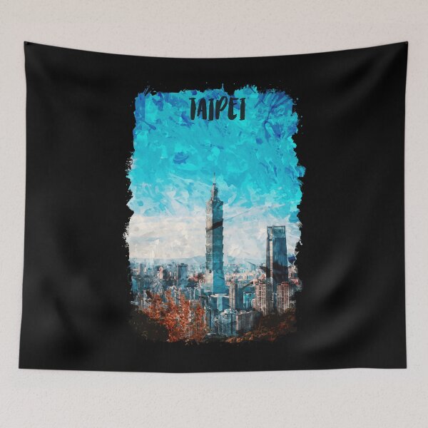 Item preview, Taipei Taiwan city watercolor designed and sold by chrlalexandru.