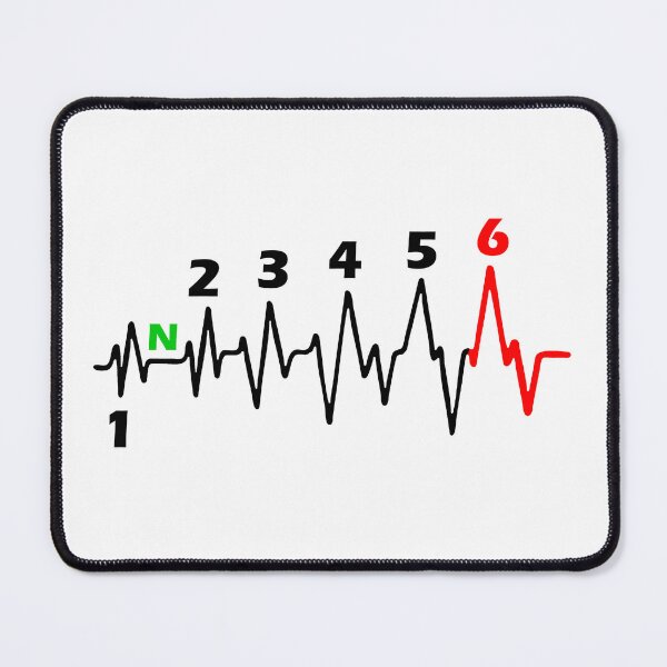 Item preview, Motorcycle 6 Gearshift Heartbeat Motorsport Speed Pulse designed and sold by urban-design.