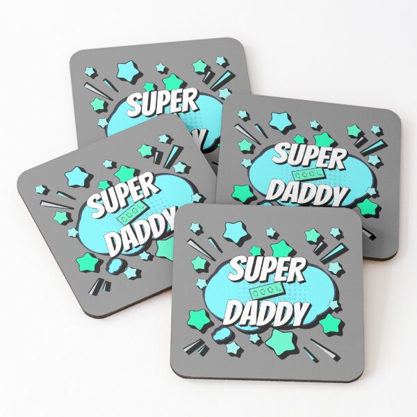 Item preview, Turquoise Blue Comic Book Style Super Cool Daddy, Great Design For Cool Dads, Perfect For Father's Day designed and sold by TrulyEpoque.