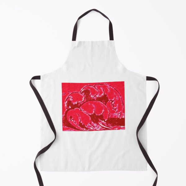 Item preview, Ocean wave, edited drawing, red designed and sold by MariDaniArt.