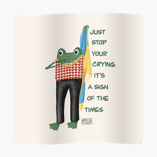 Tenez-vous avec la grenouille ukrainienne Poster
