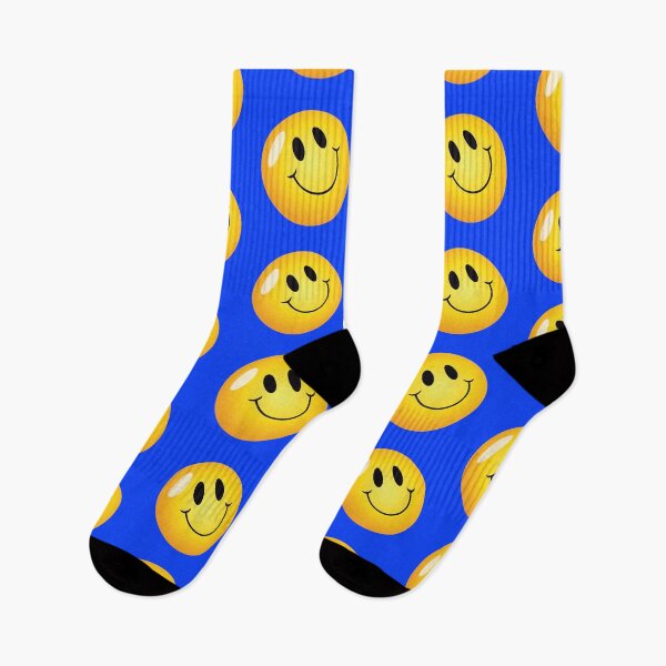 Item preview, happy smiling emoji yellow and black and red, designed and sold by johnrk.