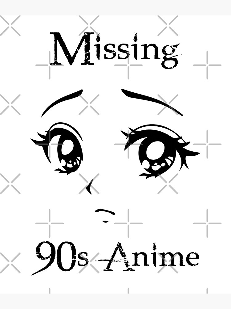 90s Anime Missing Poster For Sale By Damaged Design Redbubble