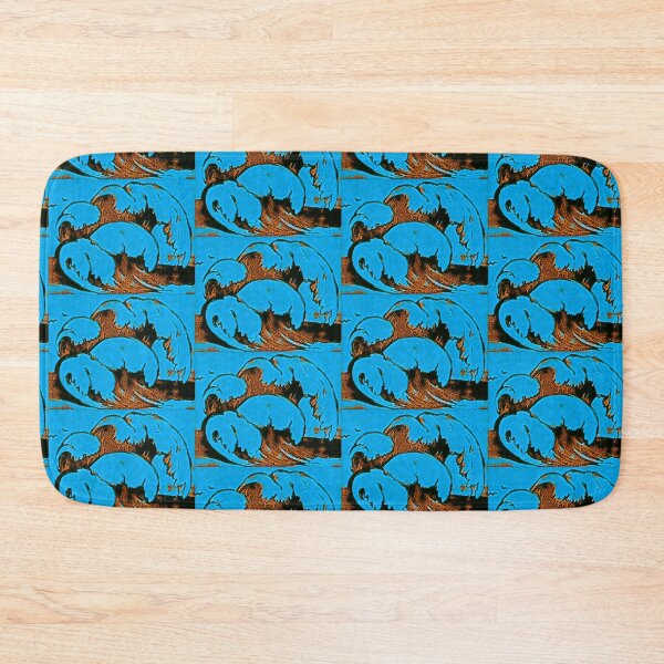 Item preview, Ocean wave, edited drawing, blue, orange designed and sold by MariDaniArt.