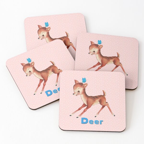 Item preview, Cute fawn and butterfly amongst flowers designed and sold by Glimmersmith.
