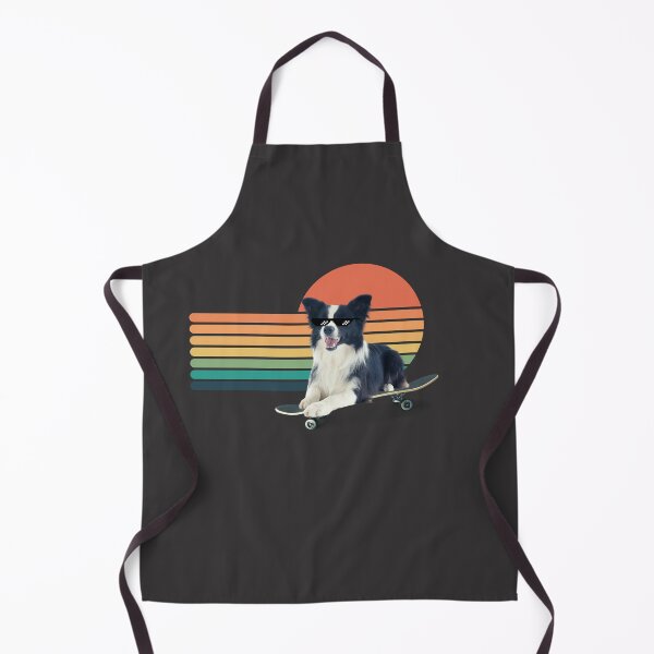 Item preview, Funny Vintage Border Collie skateboard Dog Retro 60s 70s 80s designed and sold by Kissudesign.