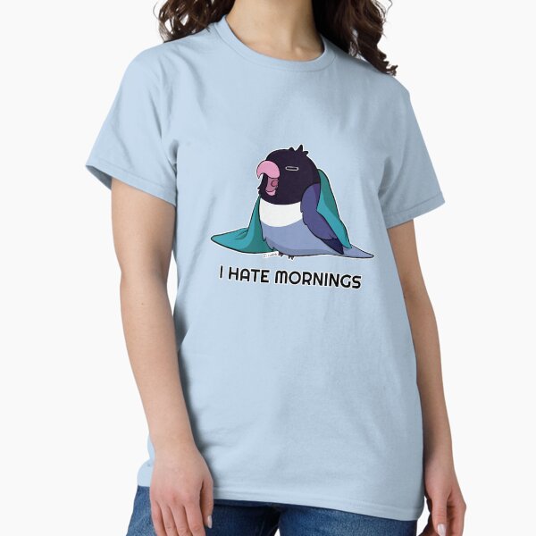 I hate mornings masked violet mutation lovebird Classic T-Shirt