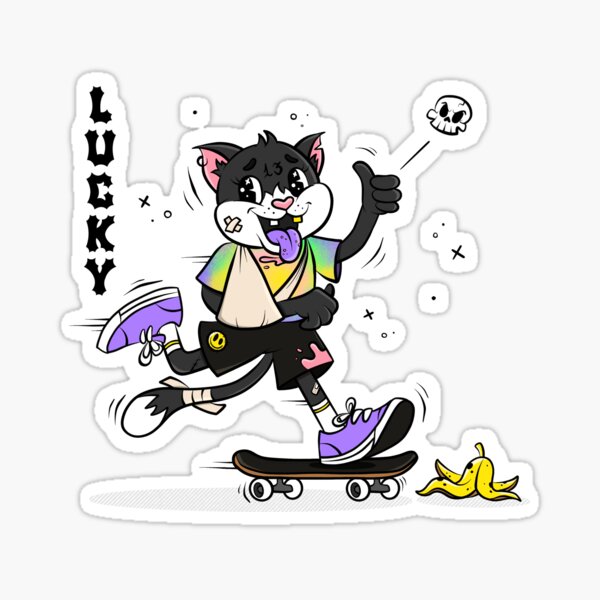 Lucky Kitty 13 Sticker