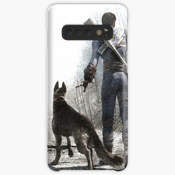 Fallout 4 Vault Dweller and Dogmeat Drawing Samsung Galaxy Snap Case