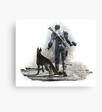 Fallout 4 Vault Dweller und Dogmeat Drawing Leinwanddruck