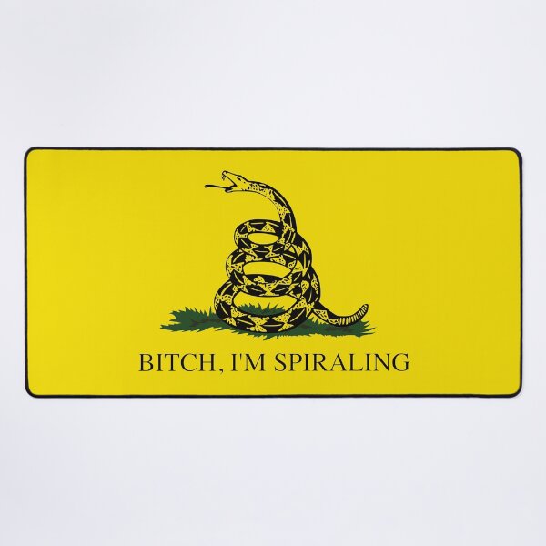 Item preview, Gadsden Flag Parody: Bitch, I'm Spiraling designed and sold by Happy Puppy Print On Demand.