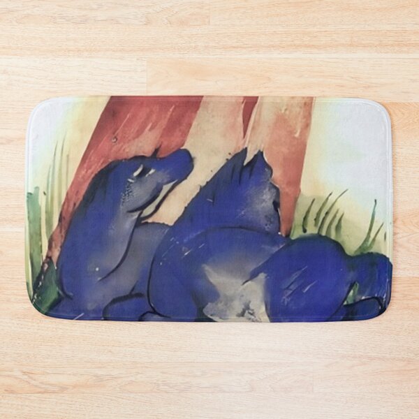 Item preview, Two Blue Horses in Front of a Red Rock by Franz Marc designed and sold by WonderweissStudio.