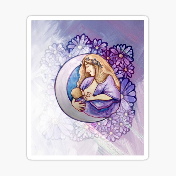 Item preview, Breastfeeding Moon Goddess designed and sold by Boog Monst .