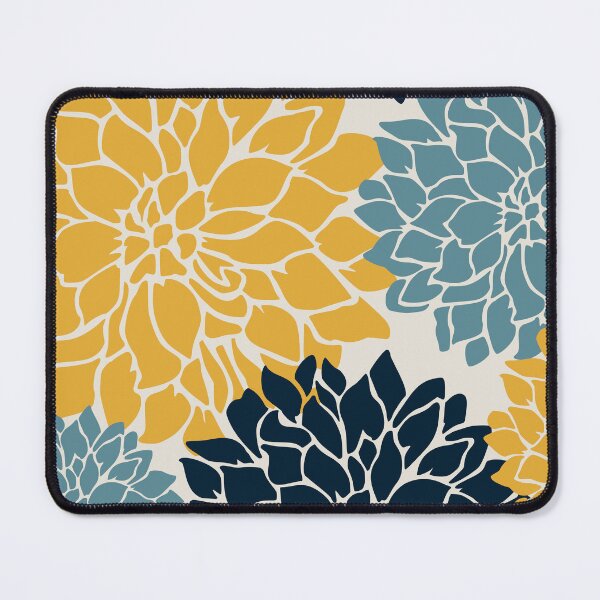 Item preview, Flower Blooms, Yellow, Navy, Teal designed and sold by meggydesigns.