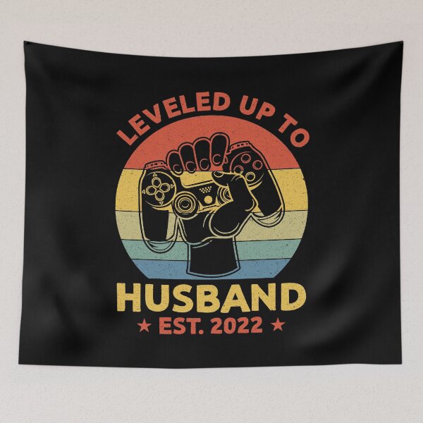 Item preview, Leveled Up To Husband Est. 2022: Husband Gift - New Hubby of Wife, Bridegroom Wedding designed and sold by Adexyl.