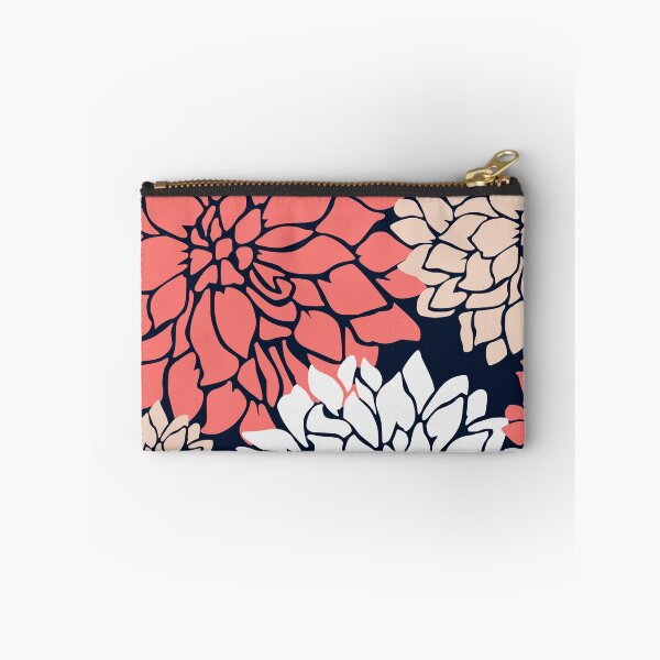 Artikelvorschau, Flower Blooms, Coral, Blush, Navy entworfen und verkauft von meggydesigns.