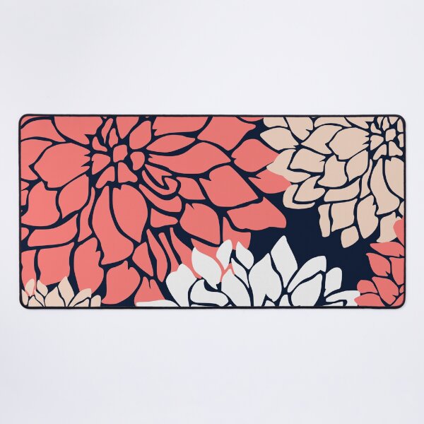 Item preview, Flower Blooms, Coral, Blush, Navy designed and sold by meggydesigns.