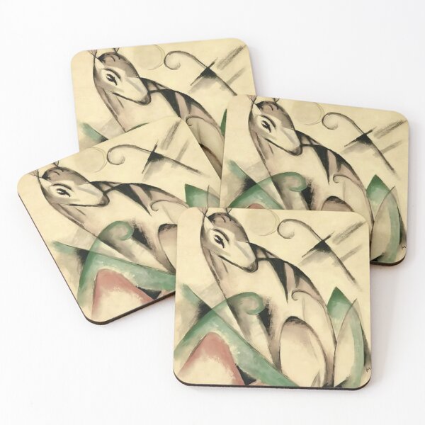 Item preview, Seated Mythical Animal by Franz Marc designed and sold by WonderweissStudio.