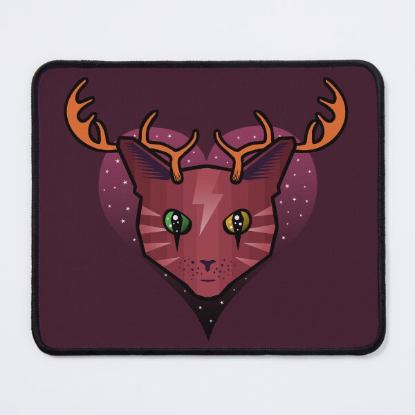 Item preview, Red Space Cat (Antlers) designed and sold by jezkemp.