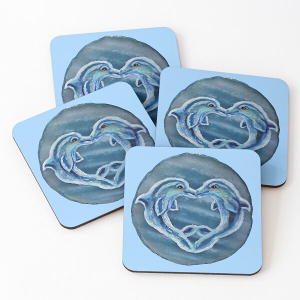 Item preview, Kissing Dolphins Blue Agate  designed and sold by Deborah Camp.