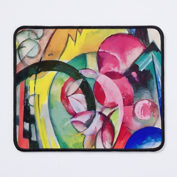 Item preview, Colorful Flowers (Abstract Forms) by Franz Marc designed and sold by WonderweissStudio.