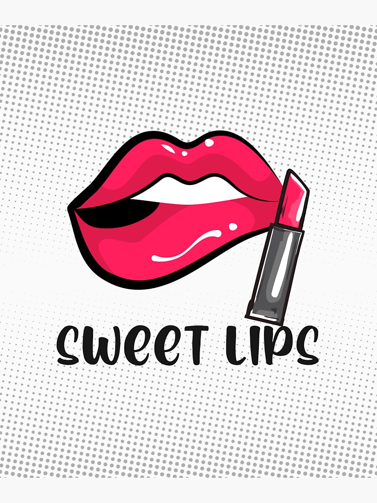 "candy lips pop art design" Sticker for Sale by LaviBarce Redbubble
