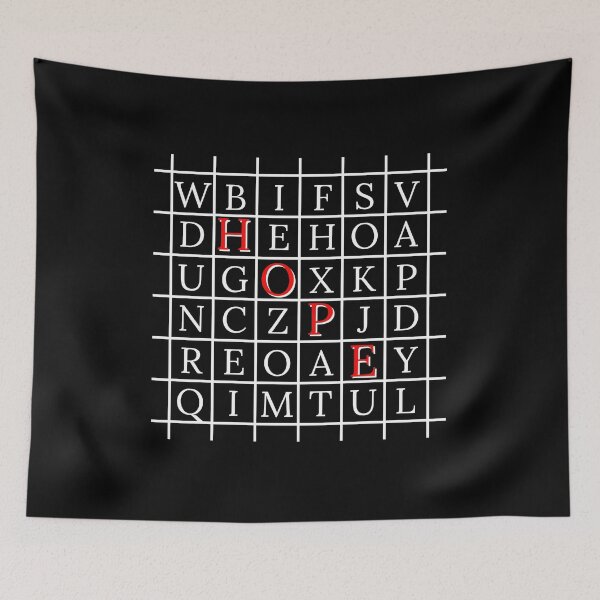 Item preview, Hope word search in white designed and sold by JHcolors.