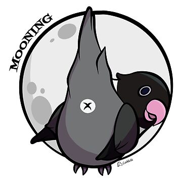 Artwork thumbnail, Mooning masked mauve mutation lovebird by Lovebirbs
