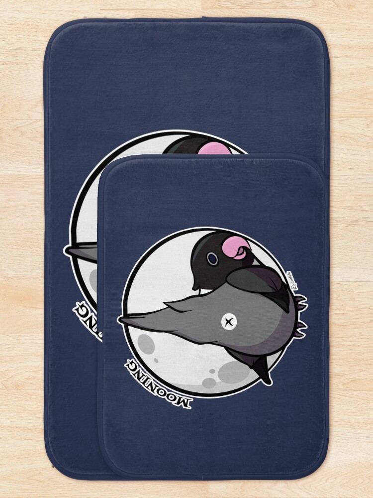Thumbnail 5 of 6, Bath Mat, Mooning masked mauve mutation lovebird designed and sold by Lovebirbs.