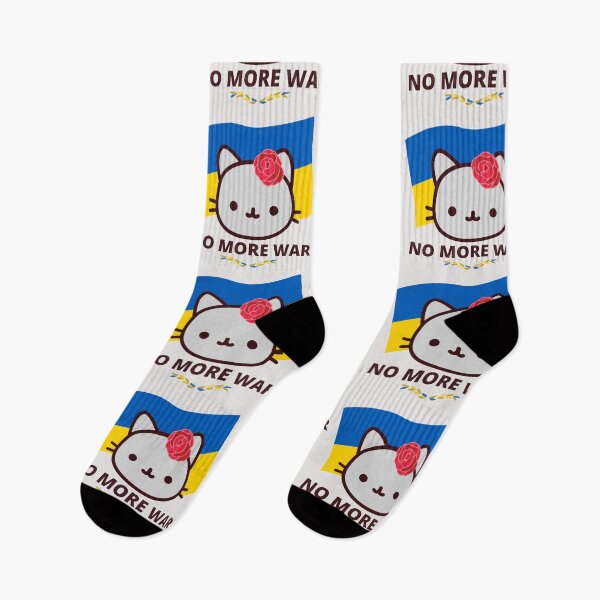 Item preview, No more war. Tender cat with flowers with the flag of Ukraine in support of this country that Russia is doing so much damage to. designed and sold by EMIPRINCESS.